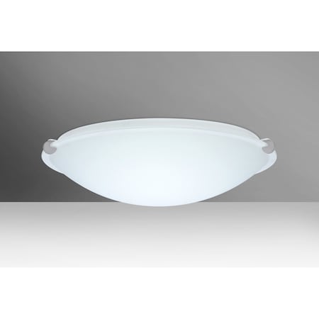 Besa Lighting Trio 16 Ceiling, White, Satin Nickel Clips, 2x11W LED 968107-LED-SN